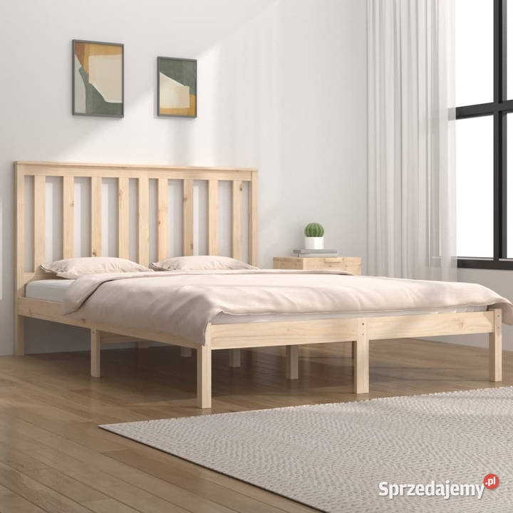 Rama łóżka lite drewno sosnowe podwójna 135x190 mazowieckie Warszawa