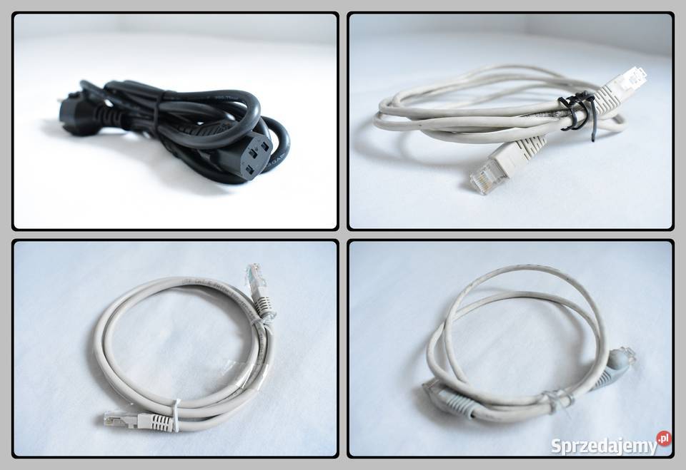 Duży zestaw różnorodnych kabli zasilacz itp