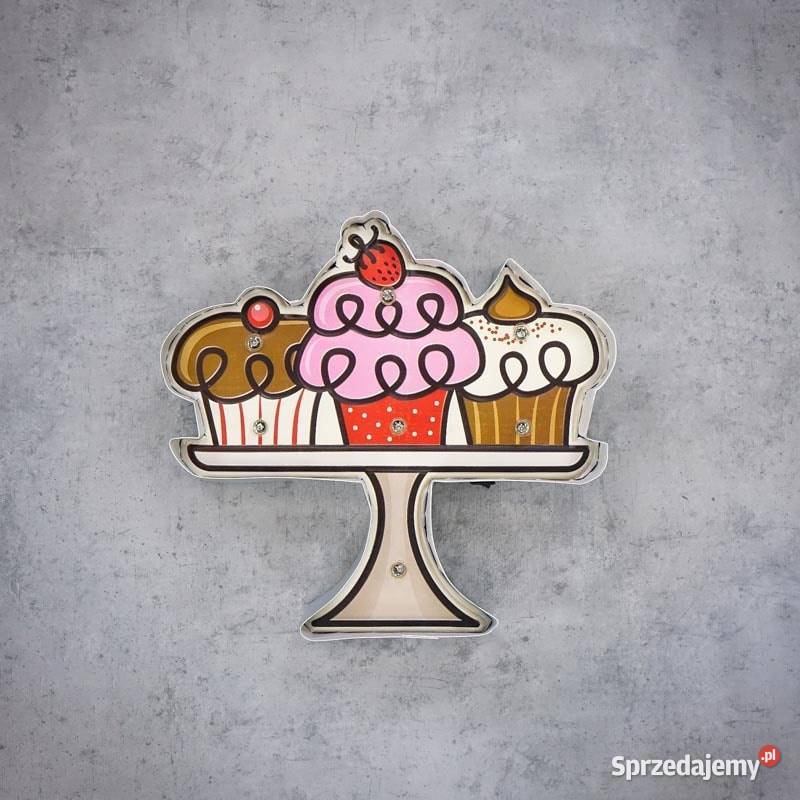 Szyld podświetlany 3D retro CAKE 2 dekoracja