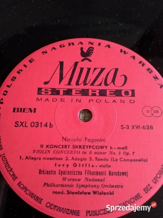 Płyta Winylowa Paganini 1967 Wałbrzych