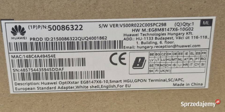 Huawei OptiXstar EG8147X610