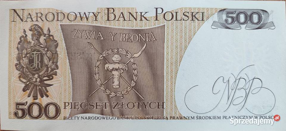 Banknot 500 wydany Nbp 1982 FH 5797575 Antyki, Sztuka, Kolekcje
