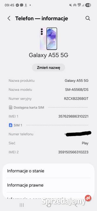 Samsung Galaxy A55 5G 8GB 256GB mazowieckie Mława