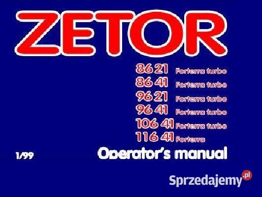 Zetor 8621 8641 9641 9621 10641 11641 instrukcja Kielce