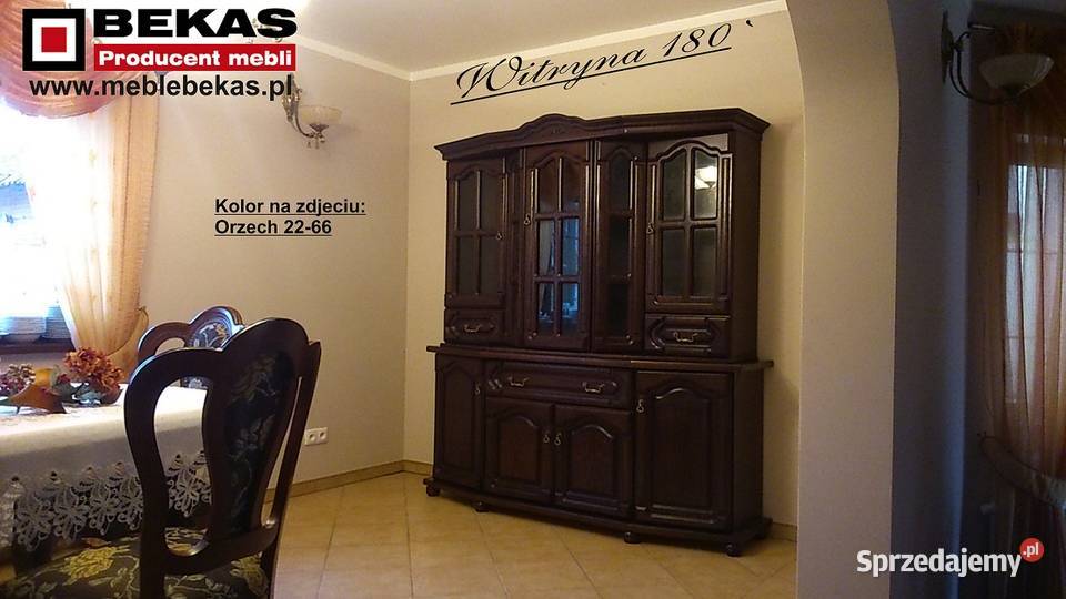 Duża Stylowa Witryna 180 Komoda Bekas Złoty Dąb Gliwice