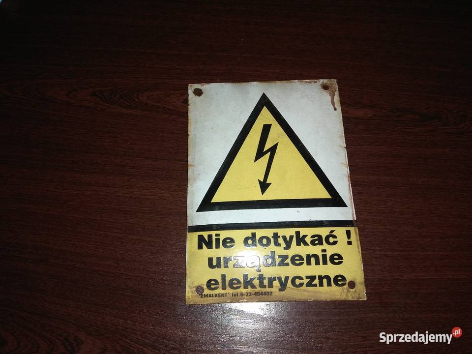 Tablica ostrzegawcza z PRL 1859 Stalowa Wola