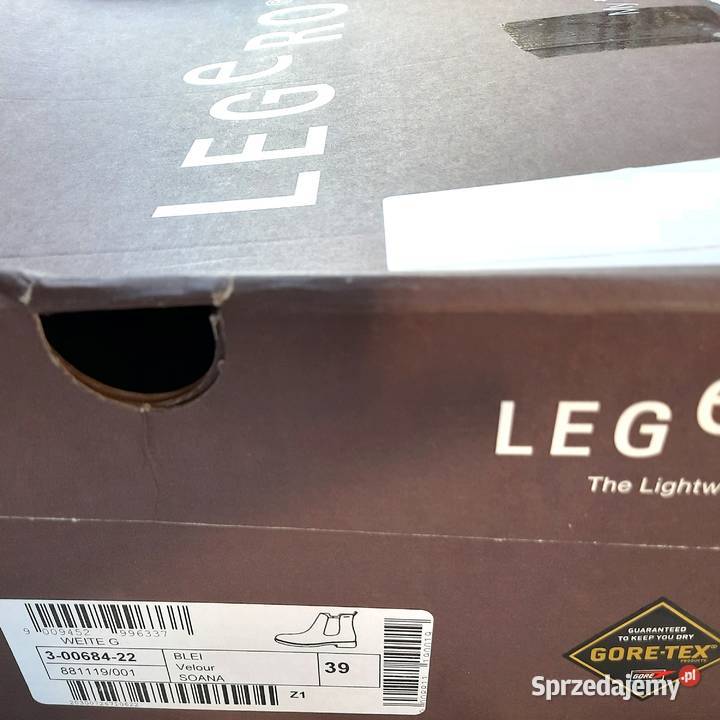 38 Legero Botki damskie GoreTex dwa róże Półbuty