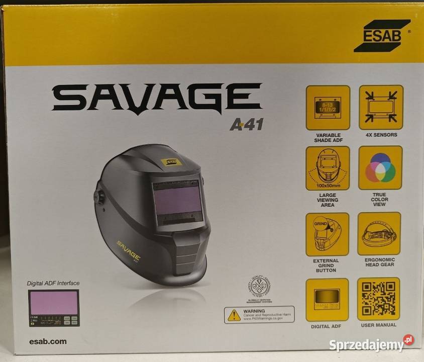 Maska spawalnicza przyłbica ESAB SAVAGE A41 Łódź