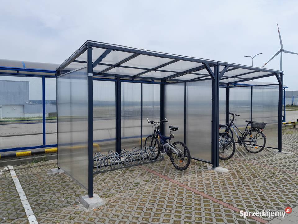 Wiata rowerowa szklana 6x2 Wrocław