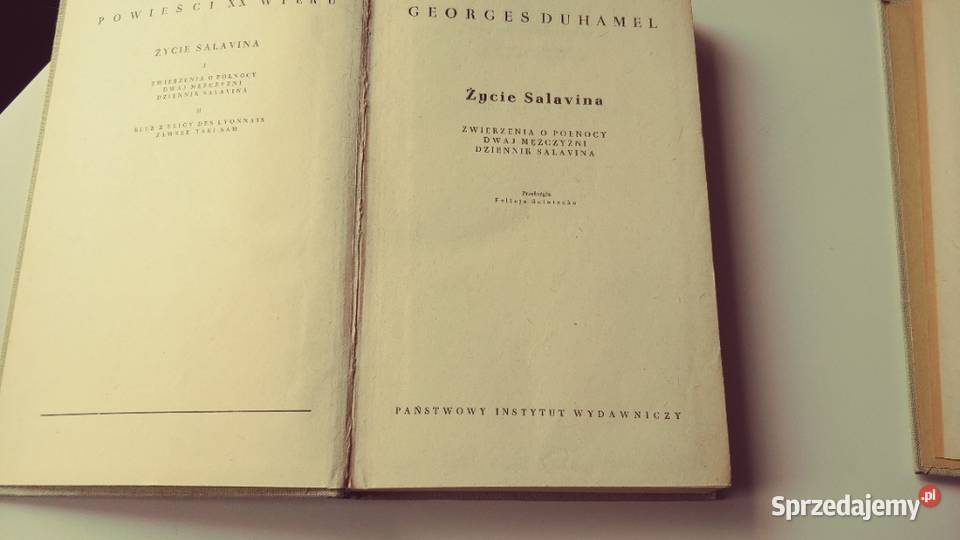 Życie Salavina 2 tomy Georges Duhamel Proza i poezja kujawsko-pomorskie Osięciny