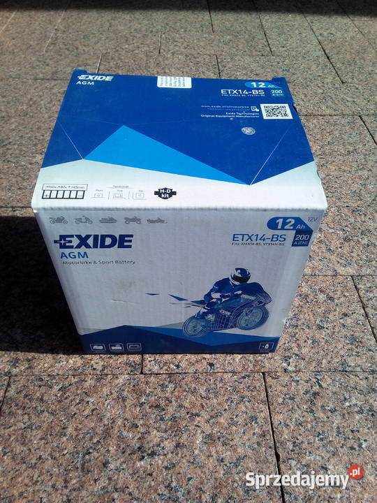 Akumulator Exide AGM ETX14BS 200A 12V 12Ah Strzegowo