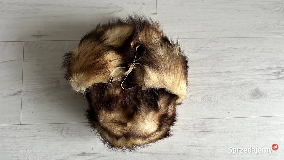 NOWA Czapka z futra tchórzofretki naturalne Łódź sprzedam