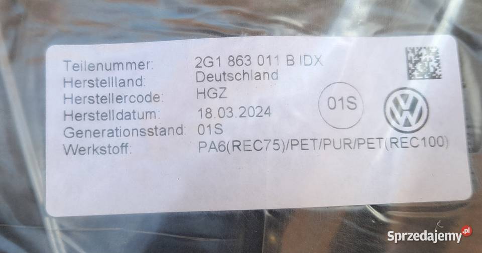 Oryginalne Dywaniki Welurowe VW Polo VI Taigo Mielęcin