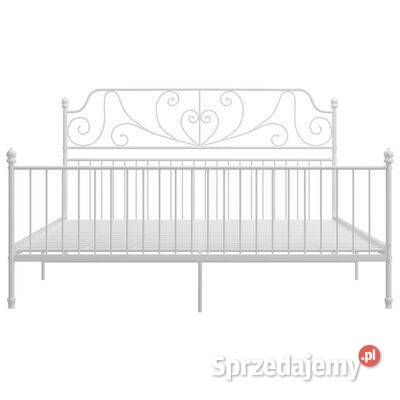 vidaXL Rama łóżka biała metalowaSKU324857 Warszawa