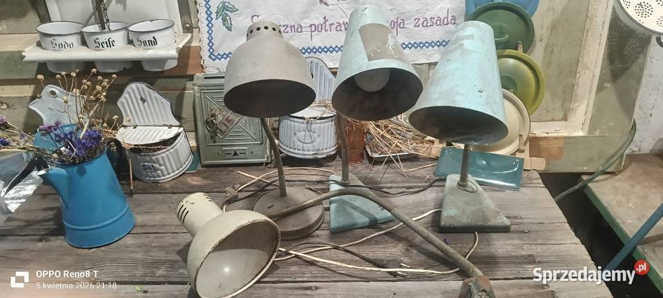 Stara lampa warsztatowa Lampy Sosnowiec