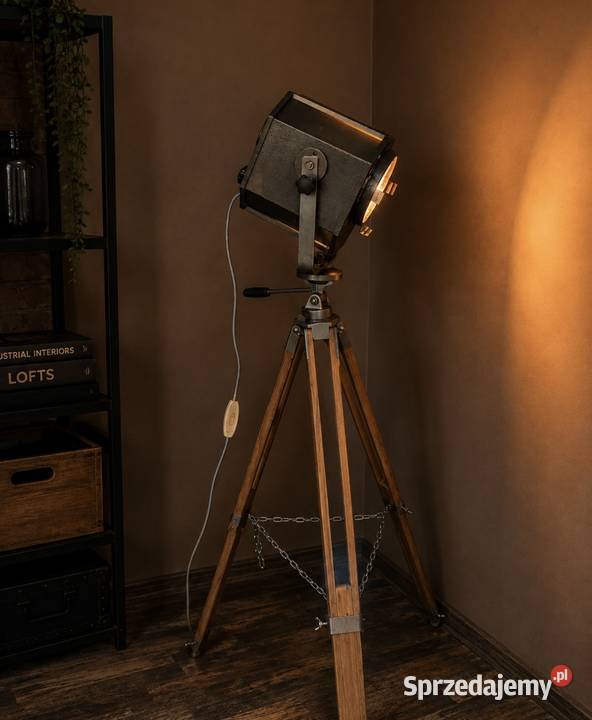 Lampa teatralna PRL Vintage loft Poznań sprzedam