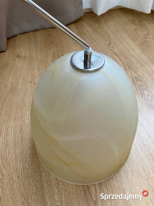 Lampa wisząca szklana beżowy ALFA chrom polska podkarpackie