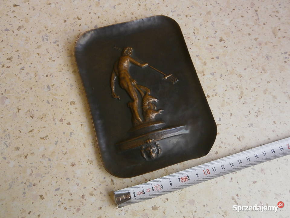 Płaskorzeźba miedziana Neptun 18cmx13 sprzedam