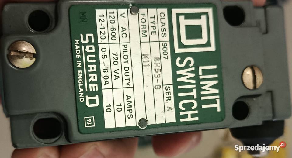 Square D Type BM53G class 9007 Limit swich Części i akcesoria mazowieckie Otwock