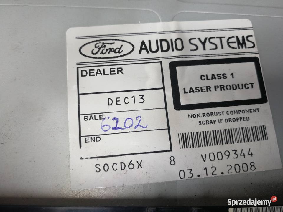 Radio Sony cd6 FORD świętokrzyskie Starachowice