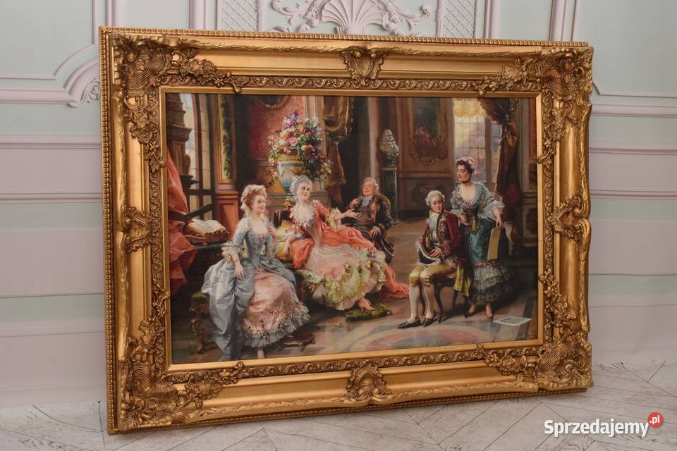 Francuska Arystokracja Obraz na Materiale Złota Kraków