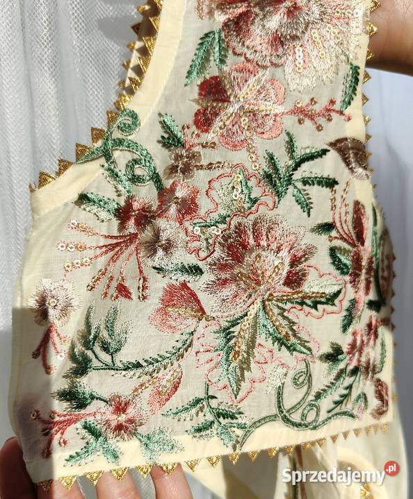 Długa sukienka bawełniana S 36 haftowana Rozmiar 36(S)