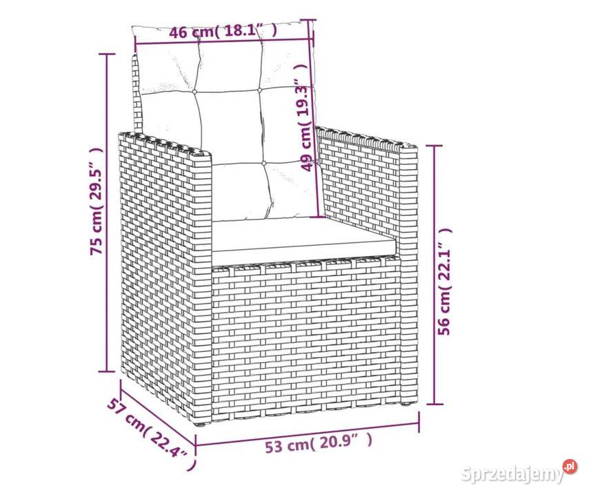 Zestaw mebli ogrodowych sofa dwa fotele stolik lubuskie sprzedam
