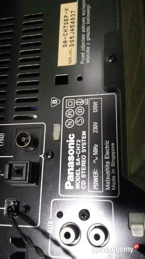 Wieza Panasonic model SA CH72 mazowieckie sprzedam