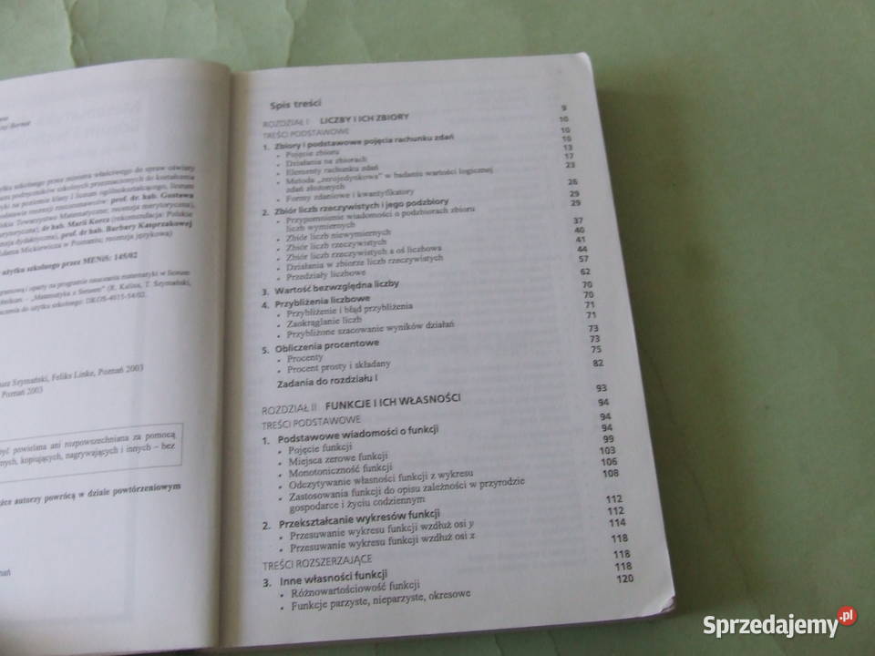 Matematyka klasy I liceum i technikum Kalina tradycyjny podręcznik Podręczniki Oborniki Śląskie sprzedam