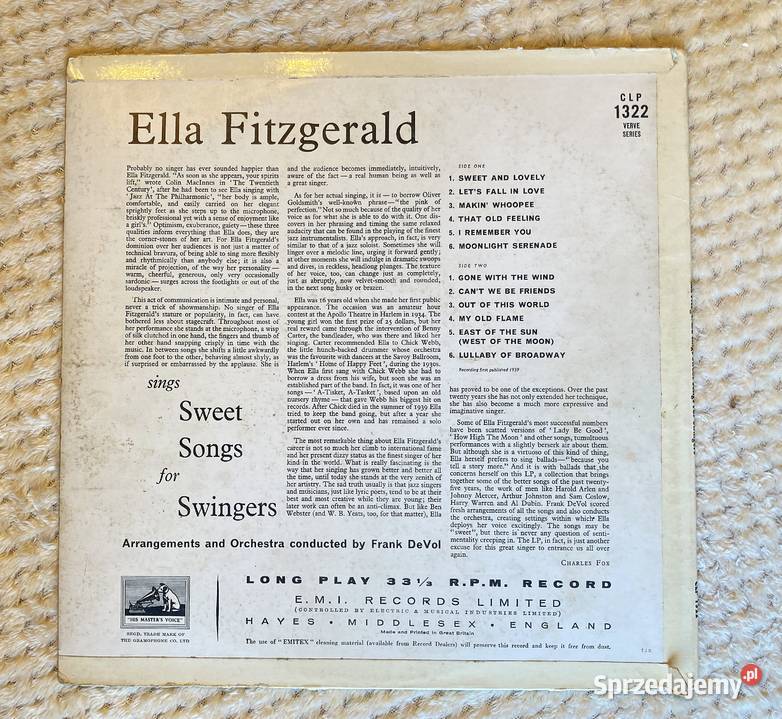 Ella Fitzgerald Sings Sweet Songs For Swingers Szczecin