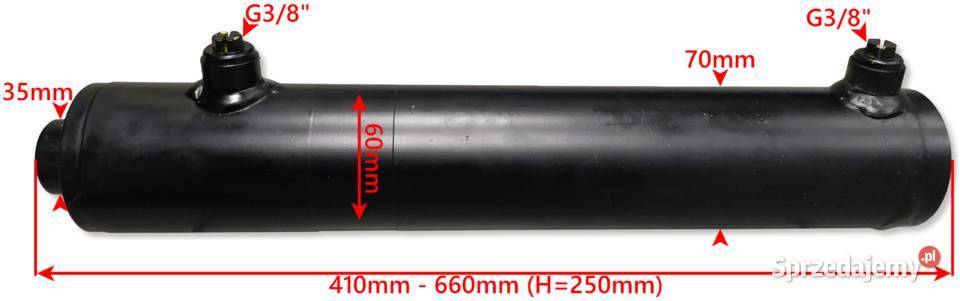 SIŁOWNIK HYDRAULICZNY SMTG 60x35 SKOK 250 2STR Solec Kujawski