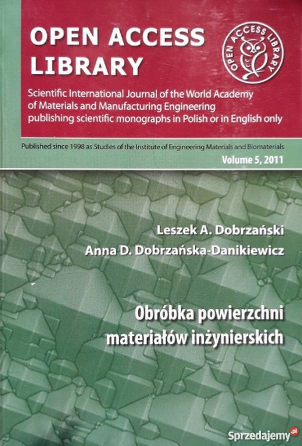 OBRÓBKA POWIERZCHNI MATERIAŁÓW INŻYNIERSKICH Radom sprzedam
