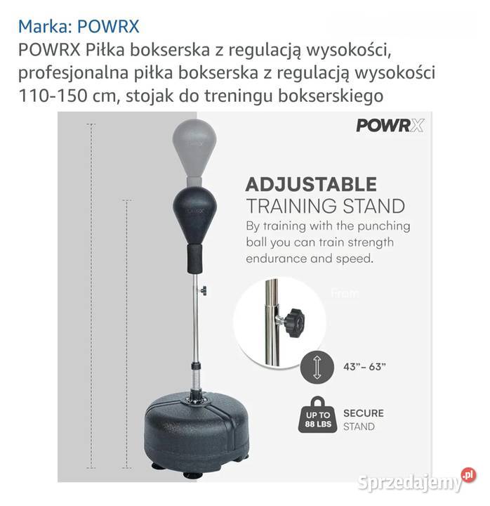 POWRX Gruszka Bokserska Refleksowa Speed Bag Zielona Góra