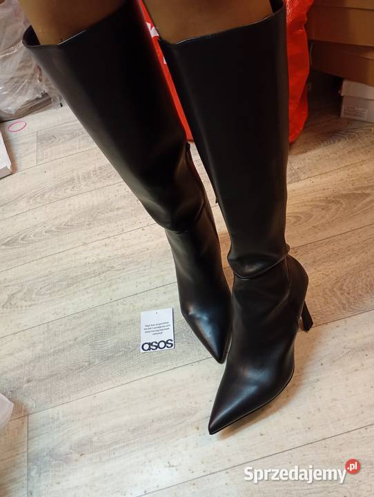 41 ASOS Design Czarne kozaki wieczorowe z sprzedam