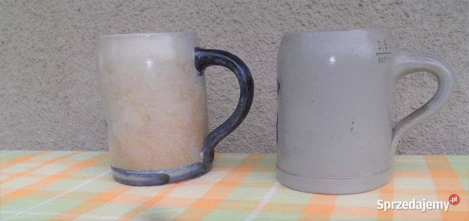 PRL Stare Ceramiczne Kufle Cieszyn