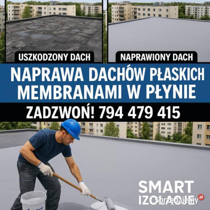 NAPRAWA DACHÓW PŁASKICH SMART IZOLACJE Nowa Sól usługi budowlane