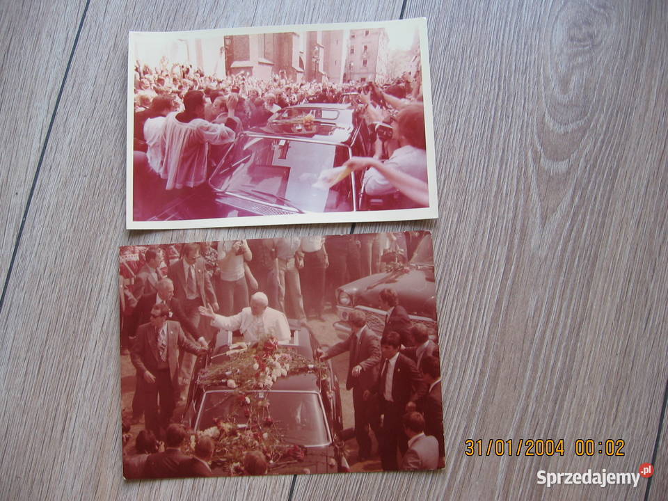 Fiat 130 Jan Paweł II Papież stara fotografia Przemyśl