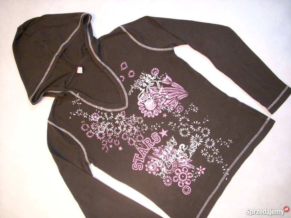 BLUZA z kapturem j nowa nadruk M L Nowy Sącz