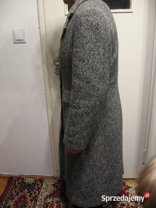 Płaszcz damski szary Długość 34 Rozmiar 40 szary/srebrny Warszawa sprzedam