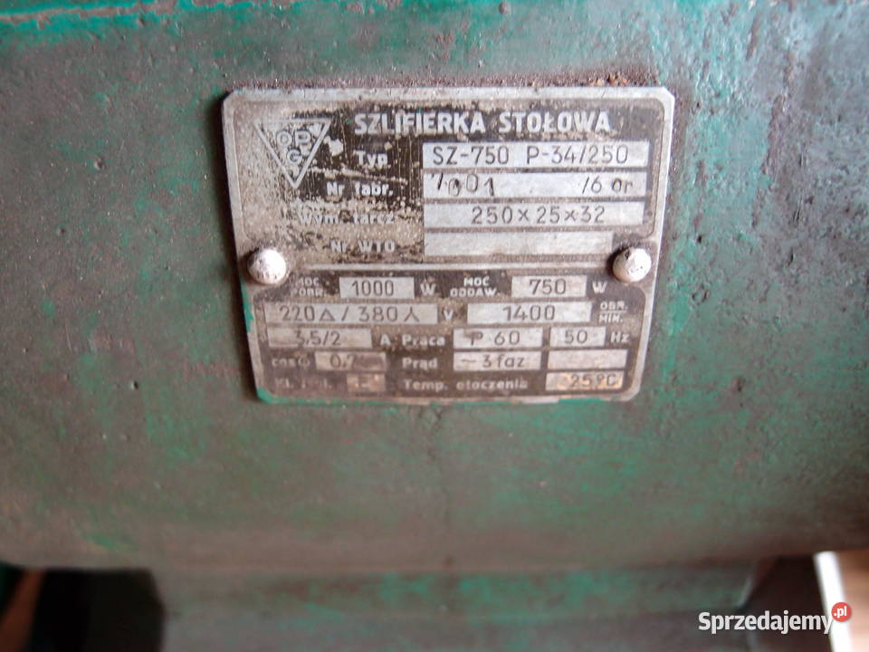 szlifierka stołowa SZ750 P34250 moc1kW prod Łódź