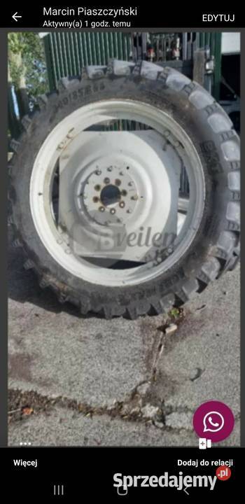 Waskie kola komplet tył 34080r46 przód 27080r36 Grzybki