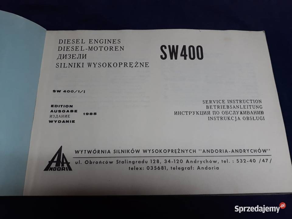 Silnik SW400 leyland instrukcja Autosan Star Przemyśl sprzedam