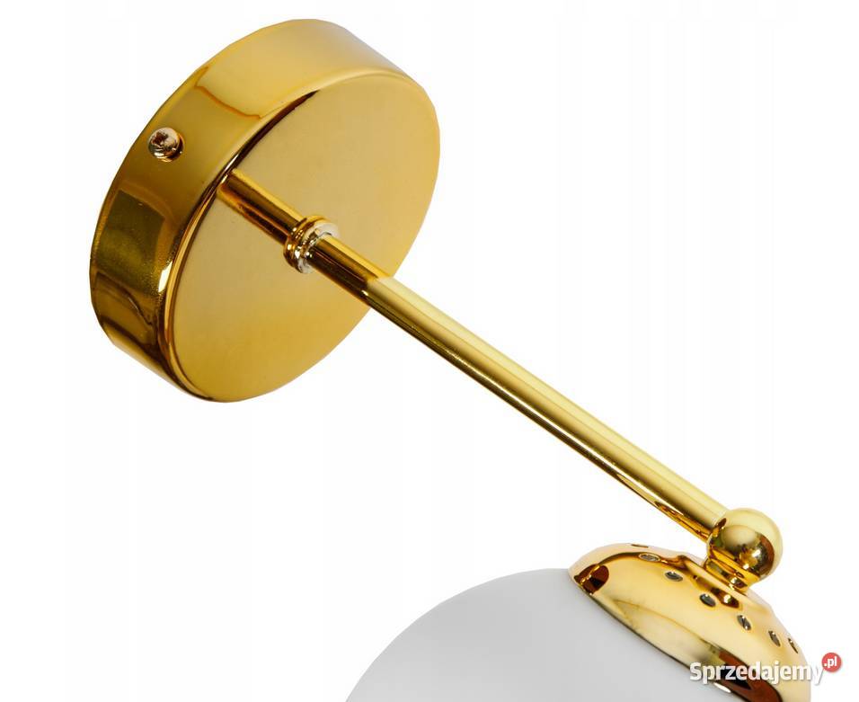 ZŁOTA LAMPA KINKIET ŚCIENNY SZKLANA KULA LOFT podlaskie Choroszcz