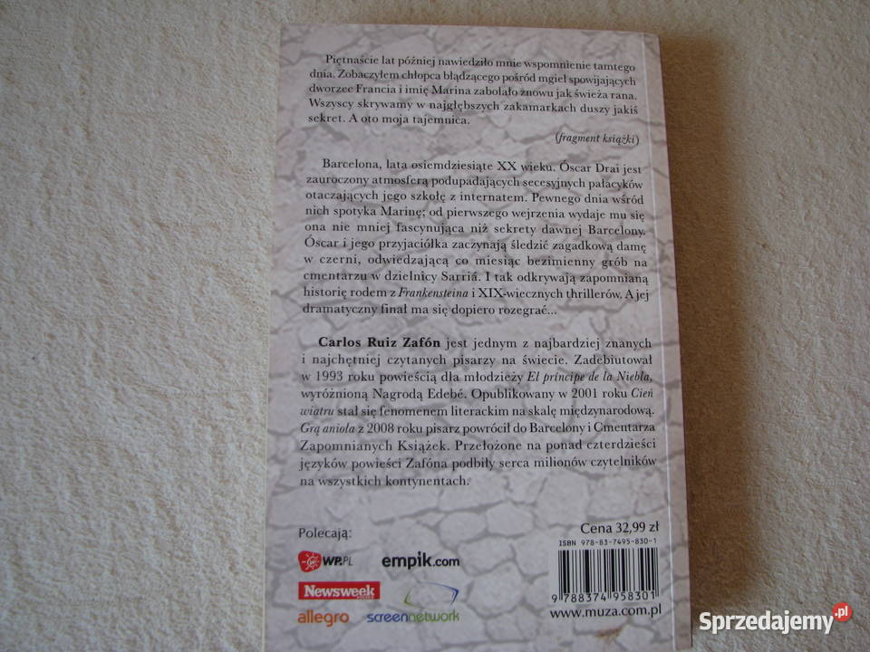 Carlos Ruiz Zafon Marina Brzegi