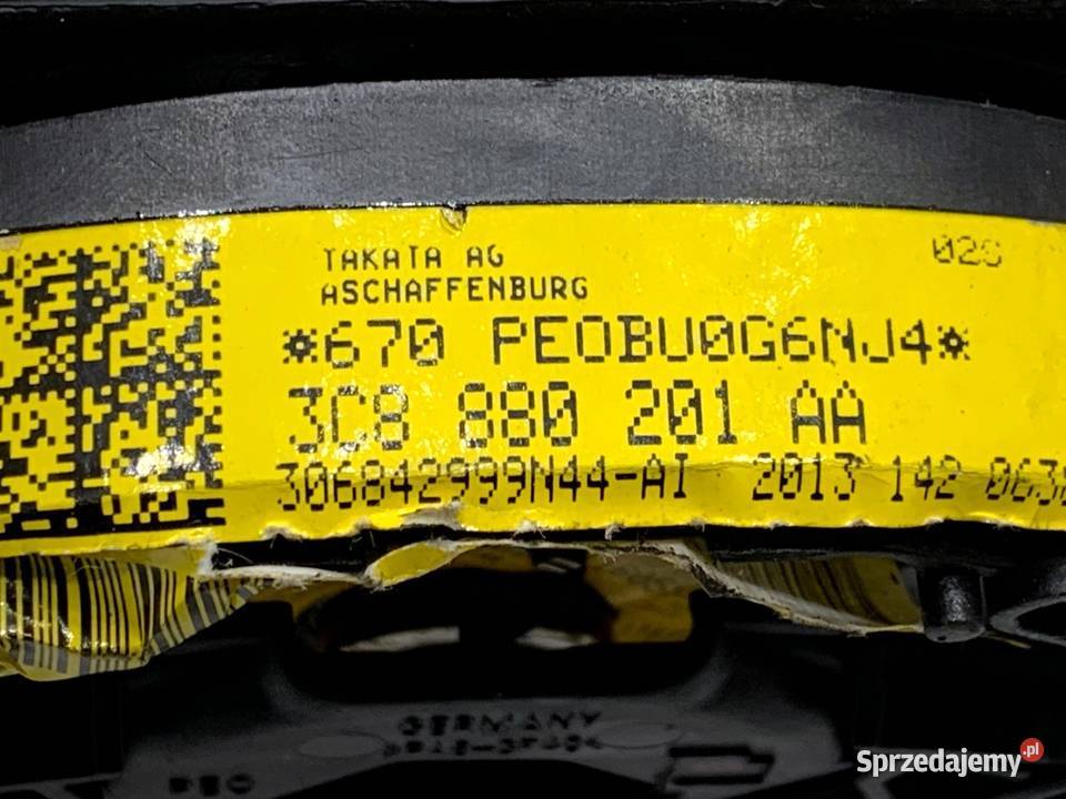 PODUSZKA POWIETRZNA KIEROWCY VW PASSAT B7 osobowe