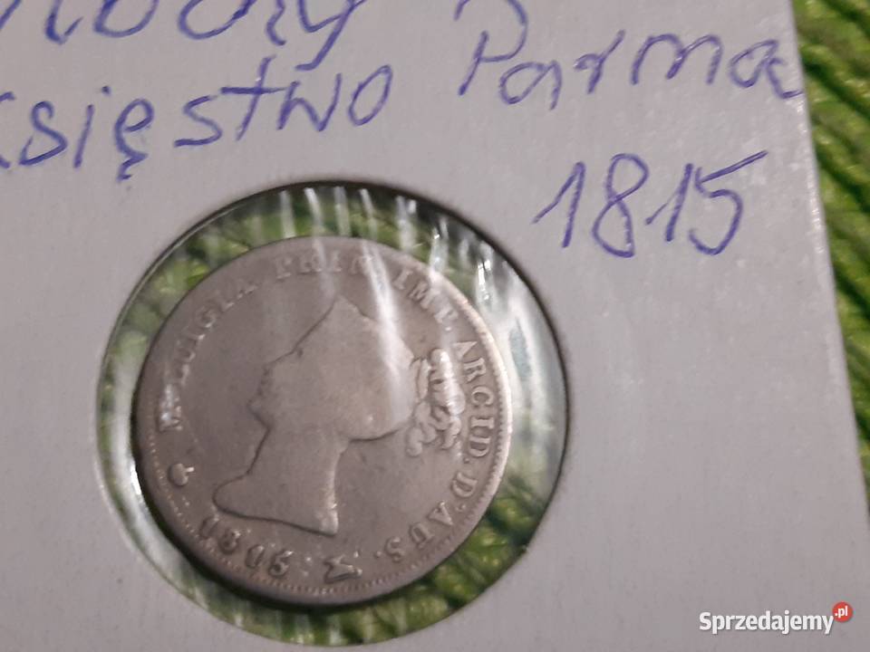 moneta srebrna WłochKsięstwo Parma z 1815r Łomża sprzedam