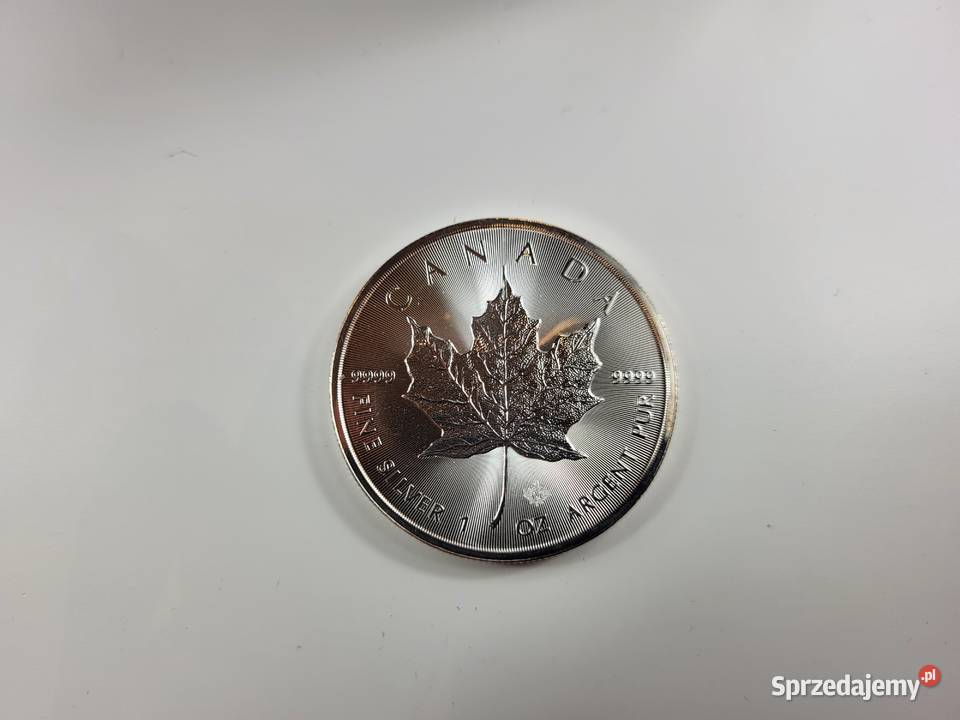 Monety srebrne Kanada Liść Klonowy 1 oz tuba 25 Lublin