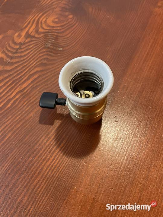 Stara oprawka mosiężna z porcelanką i śląskie