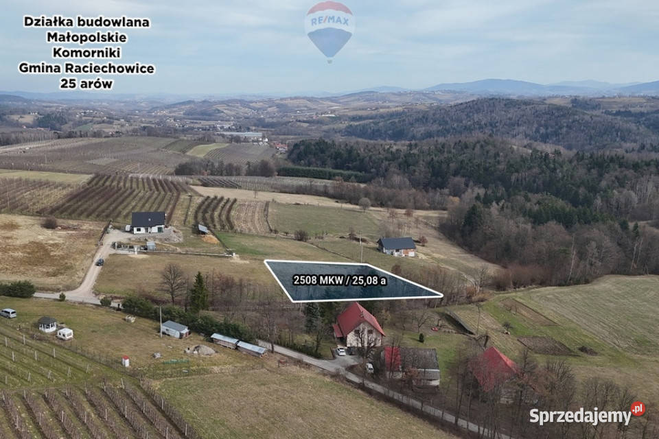 Działka 25a Komorniki Raciechowice małopolska małopolskie sprzedam