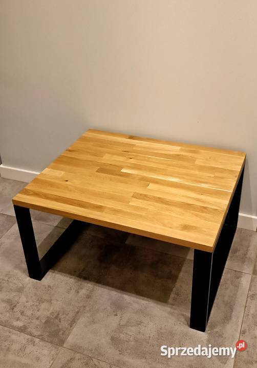 Stolik kawowy dębowy blat stalowe profileHand Kraków